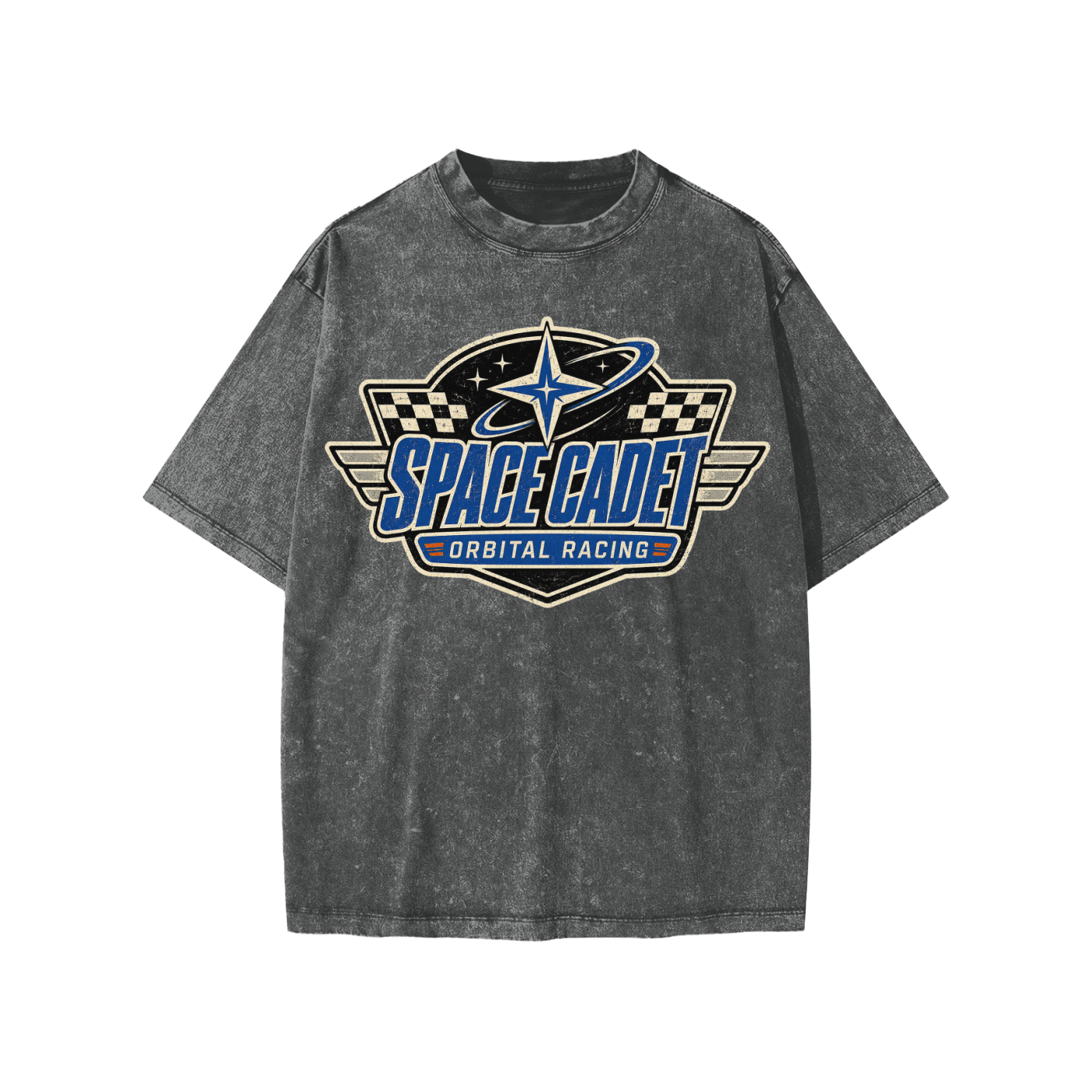Space Cadet Orbital Racing Division V2 Snow Washed Kids' T-Shirt