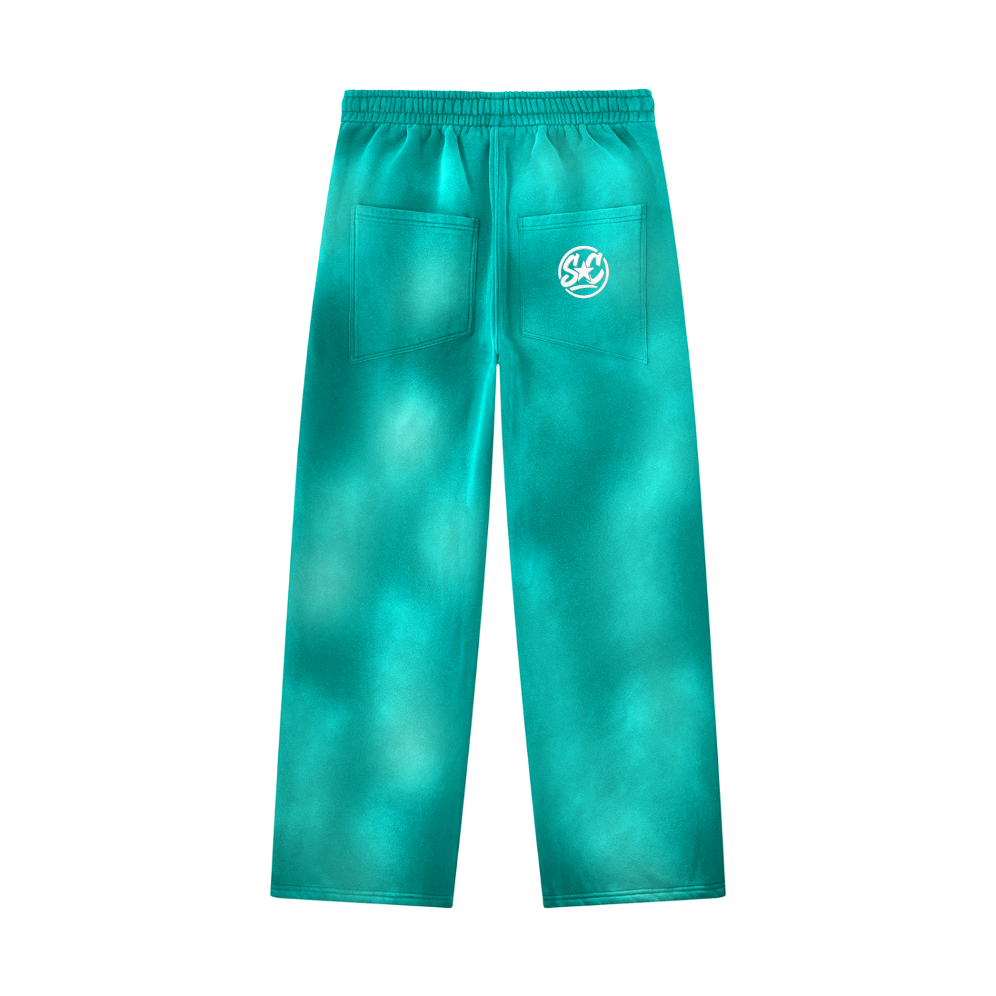 Space Cadet Sun fade Wide Leg Fleece Sweatpants