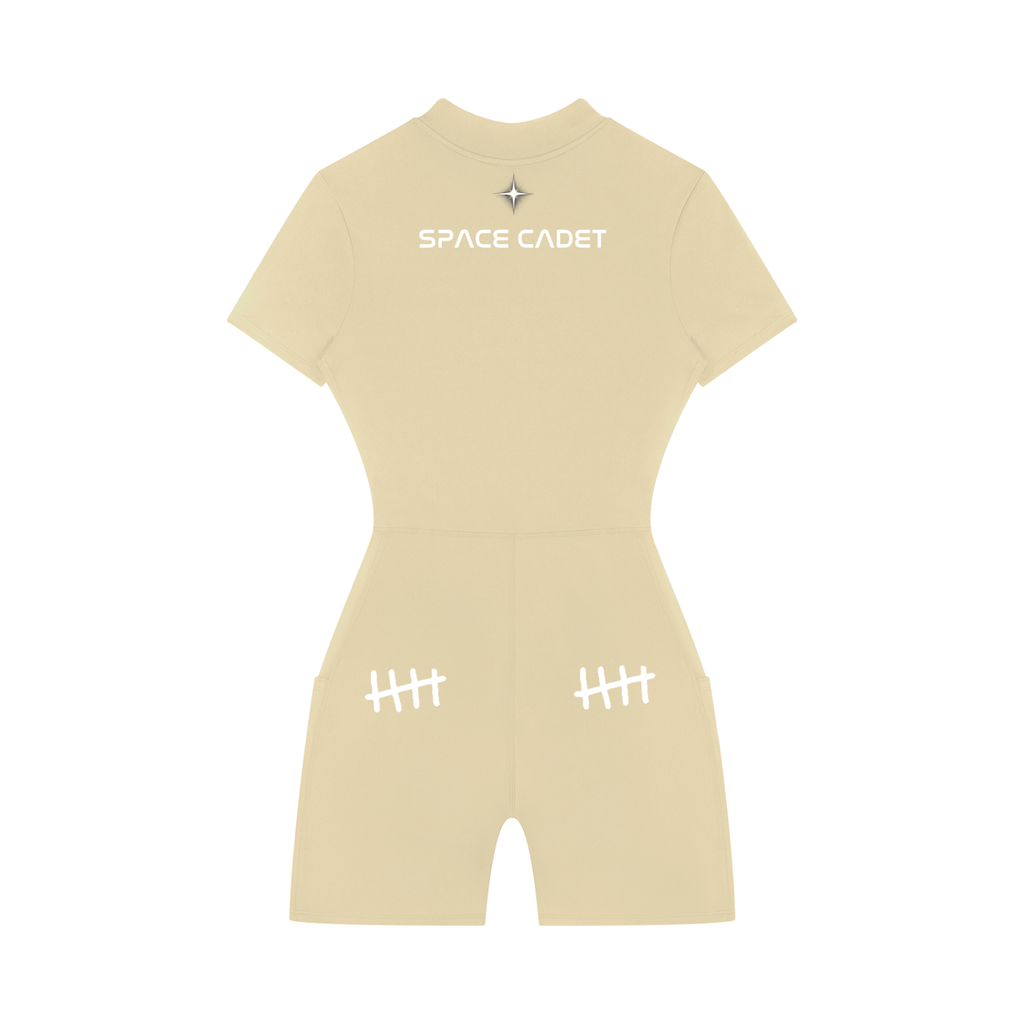 Space Cadet Quarter-Zip Short Sleeve Romper