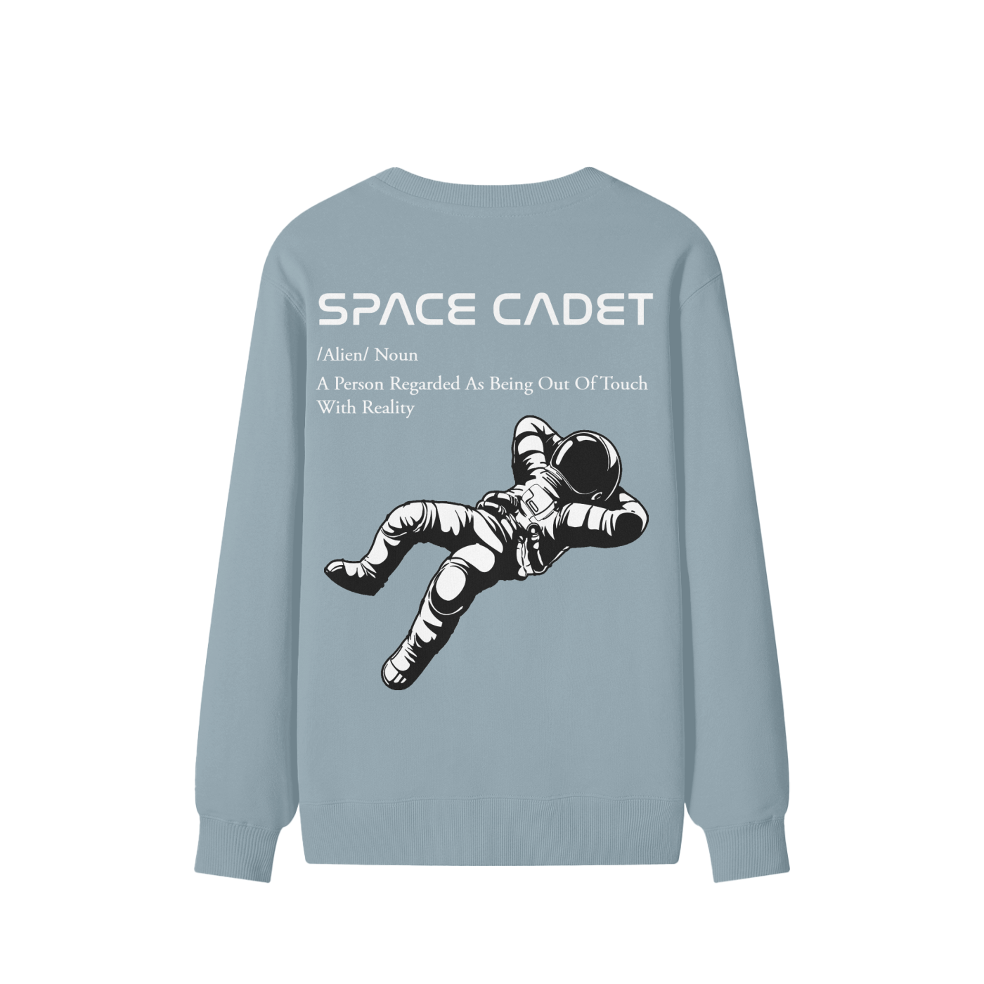 V1 Space Cadet White Print Sweater