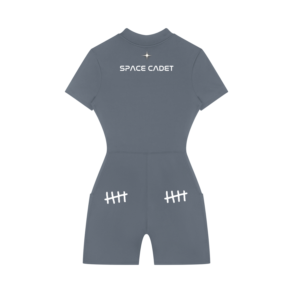 Space Cadet Quarter-Zip Short Sleeve Romper