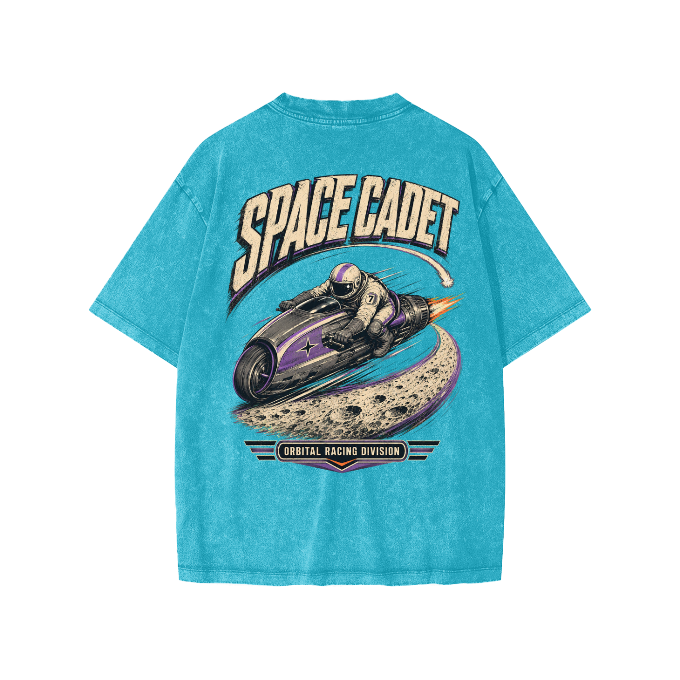 Space Cadet Orbital Racing Division Snow Washed Kids' T-Shirt