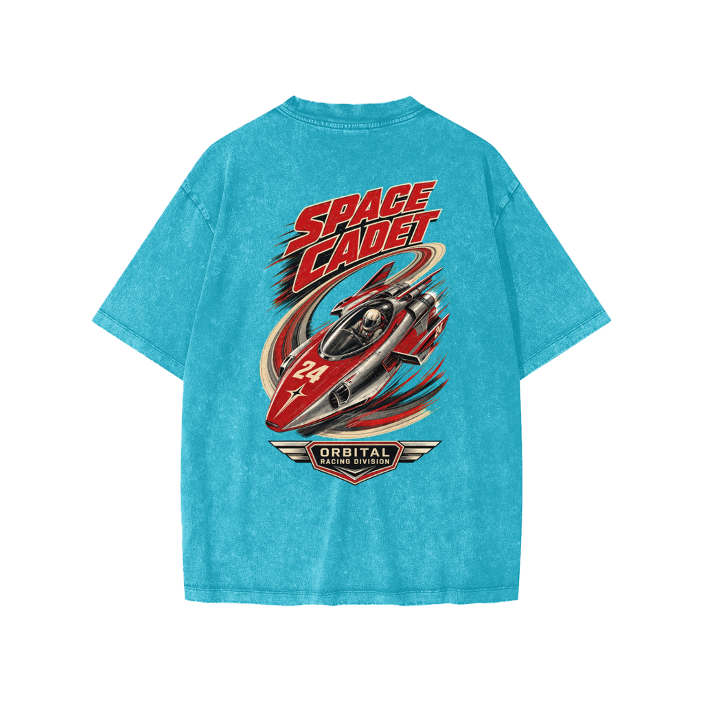 Space Cadet Orbital Racing Division V3 Snow Washed Kids' T-Shirt