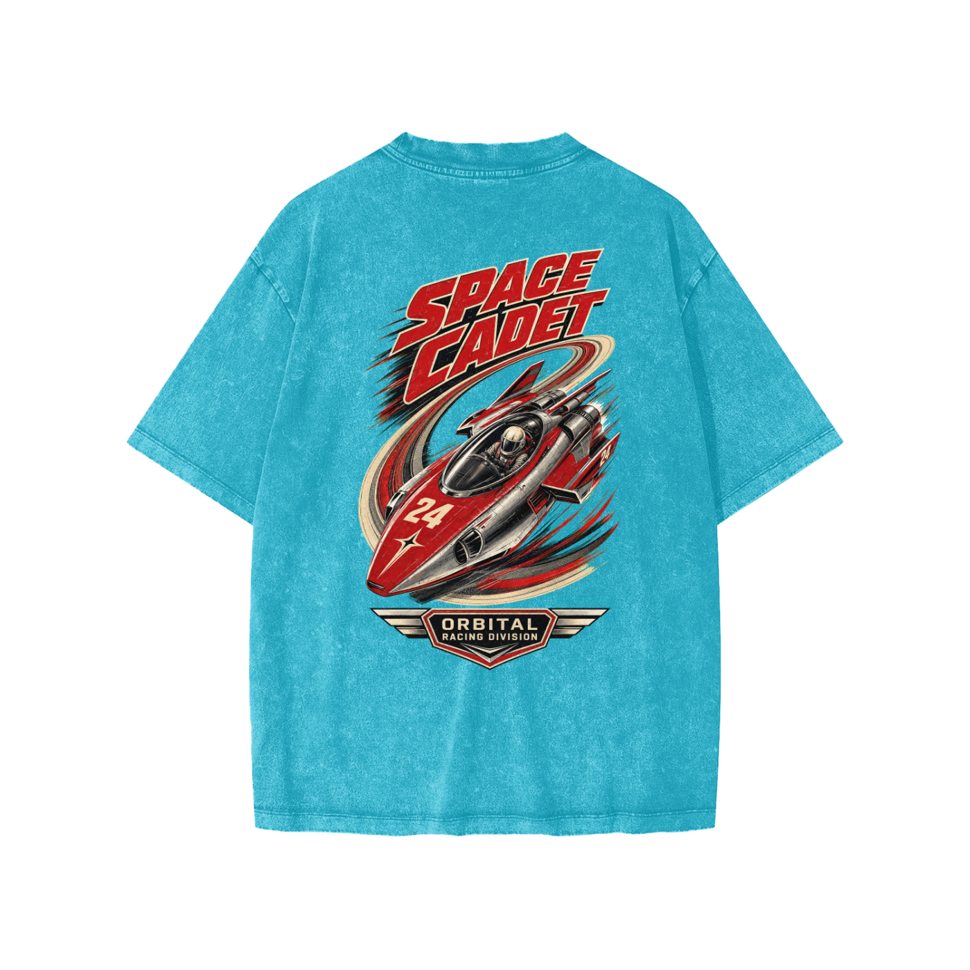 Space Cadet Orbital Racing Division V3 Snow Washed Kids' T-Shirt