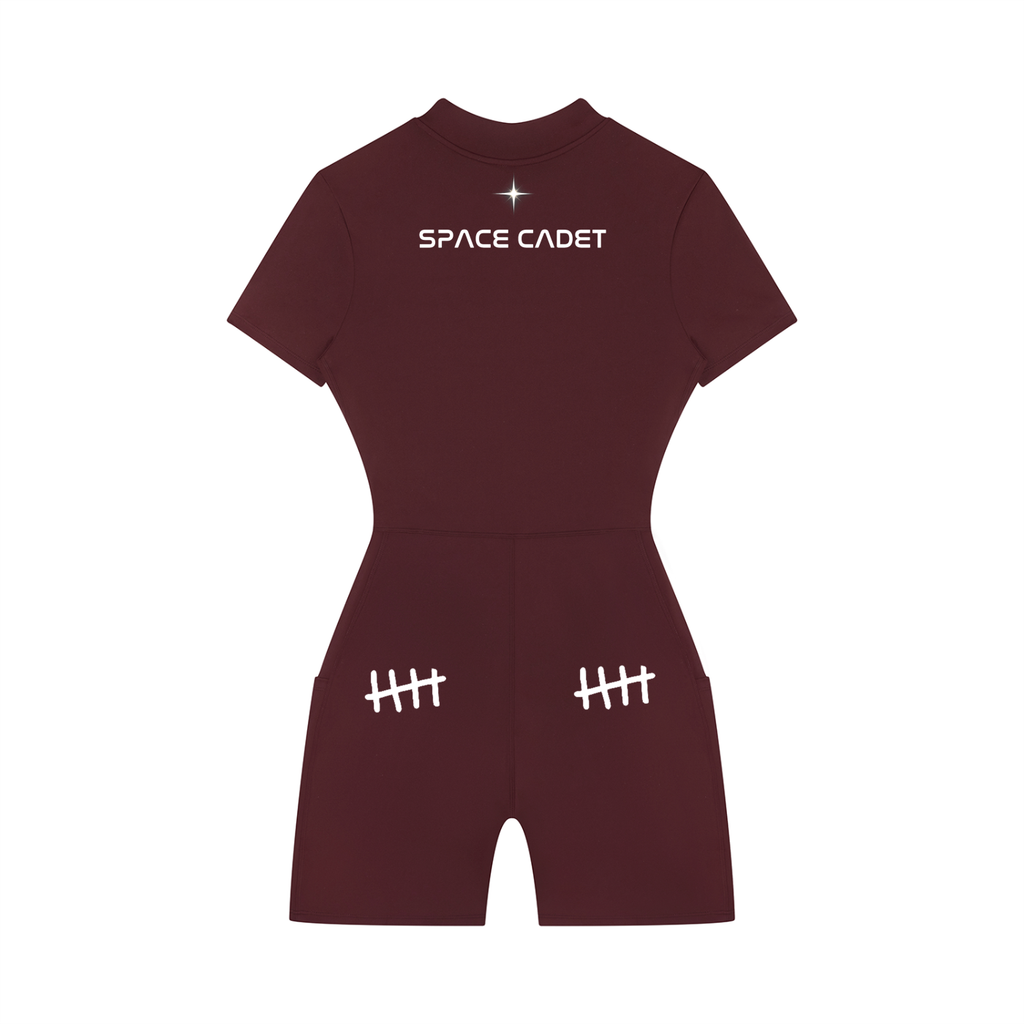 Space Cadet Quarter-Zip Short Sleeve Romper