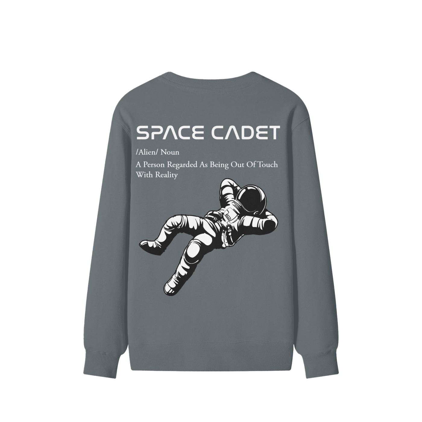 V1 Space Cadet White Print Sweater