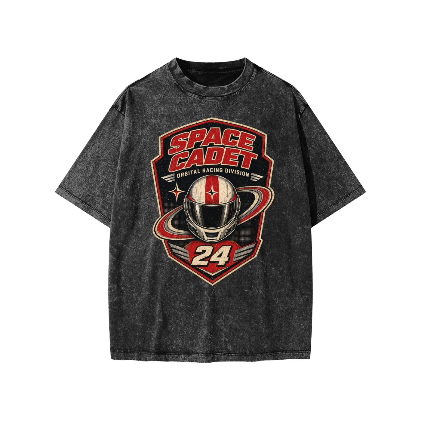 Space Cadet Orbital Racing Division V3 Snow Washed Kids' T-Shirt