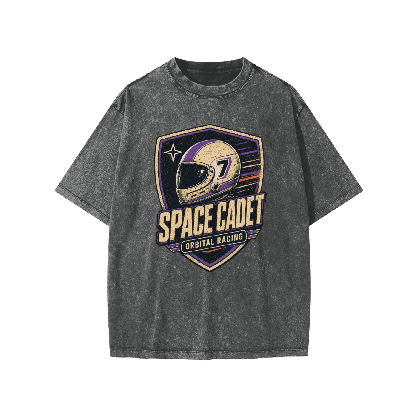 Space Cadet Orbital Racing Division Snow Washed Kids' T-Shirt