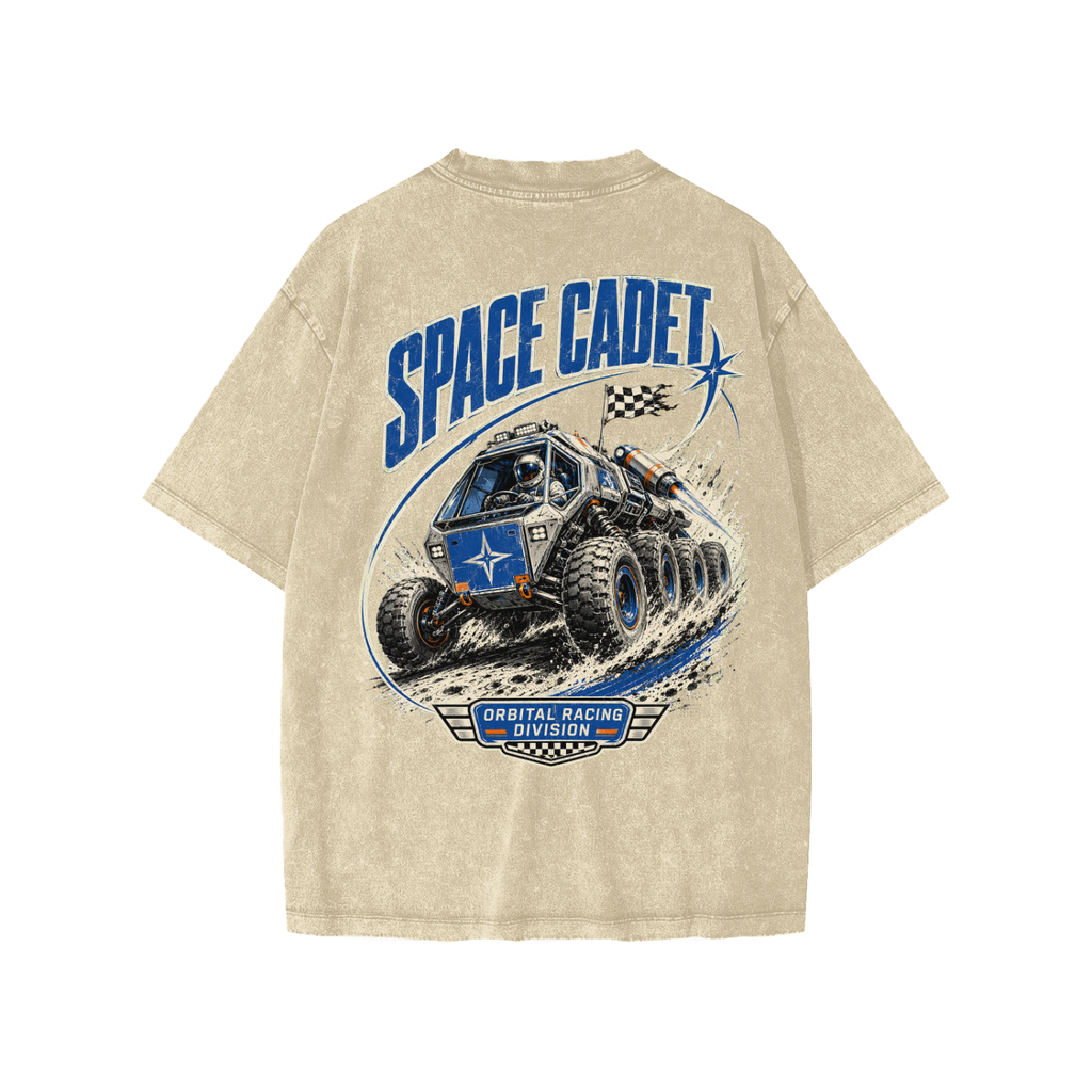 Space Cadet Orbital Racing Division V2 Snow Washed Kids' T-Shirt