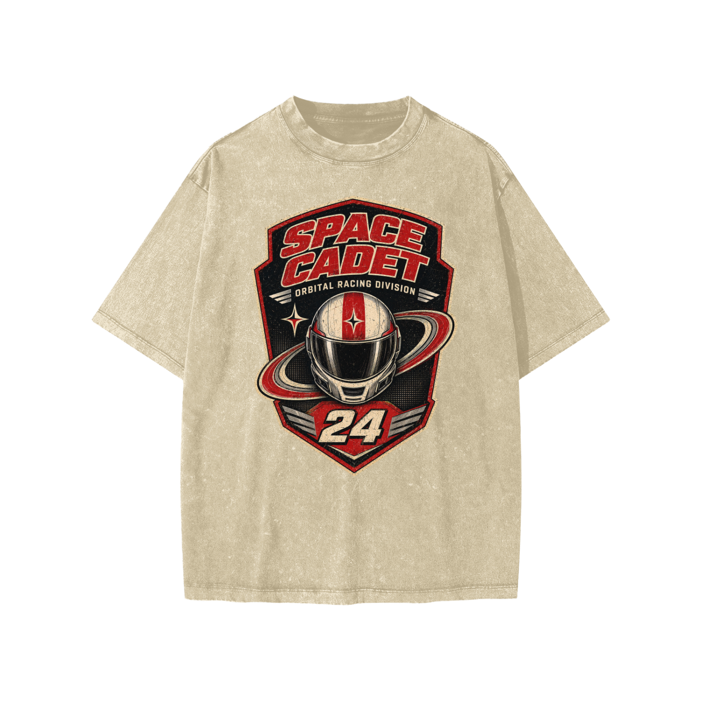 Space Cadet Orbital Racing Division V3 Snow Washed Kids' T-Shirt