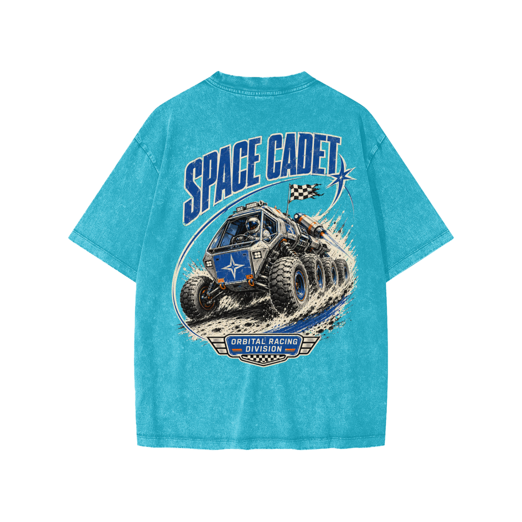 Space Cadet Orbital Racing Division V2 Snow Washed Kids' T-Shirt