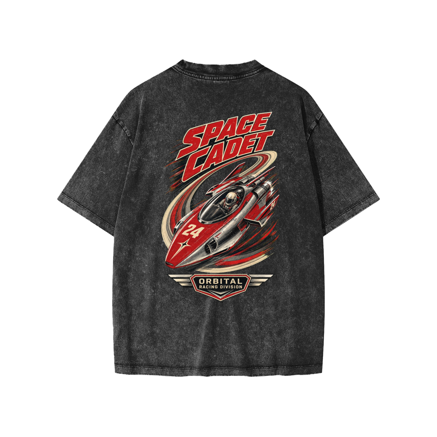 Space Cadet Orbital Racing Division V3 Snow Washed Kids' T-Shirt