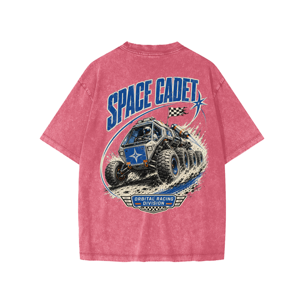 Space Cadet Orbital Racing Division V2 Snow Washed Kids' T-Shirt
