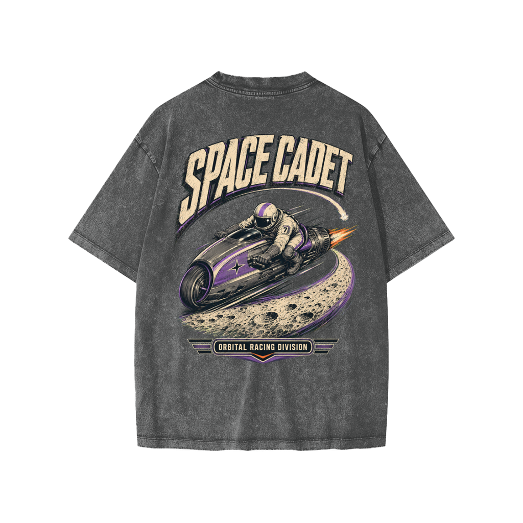 Space Cadet Orbital Racing Division Snow Washed Kids' T-Shirt