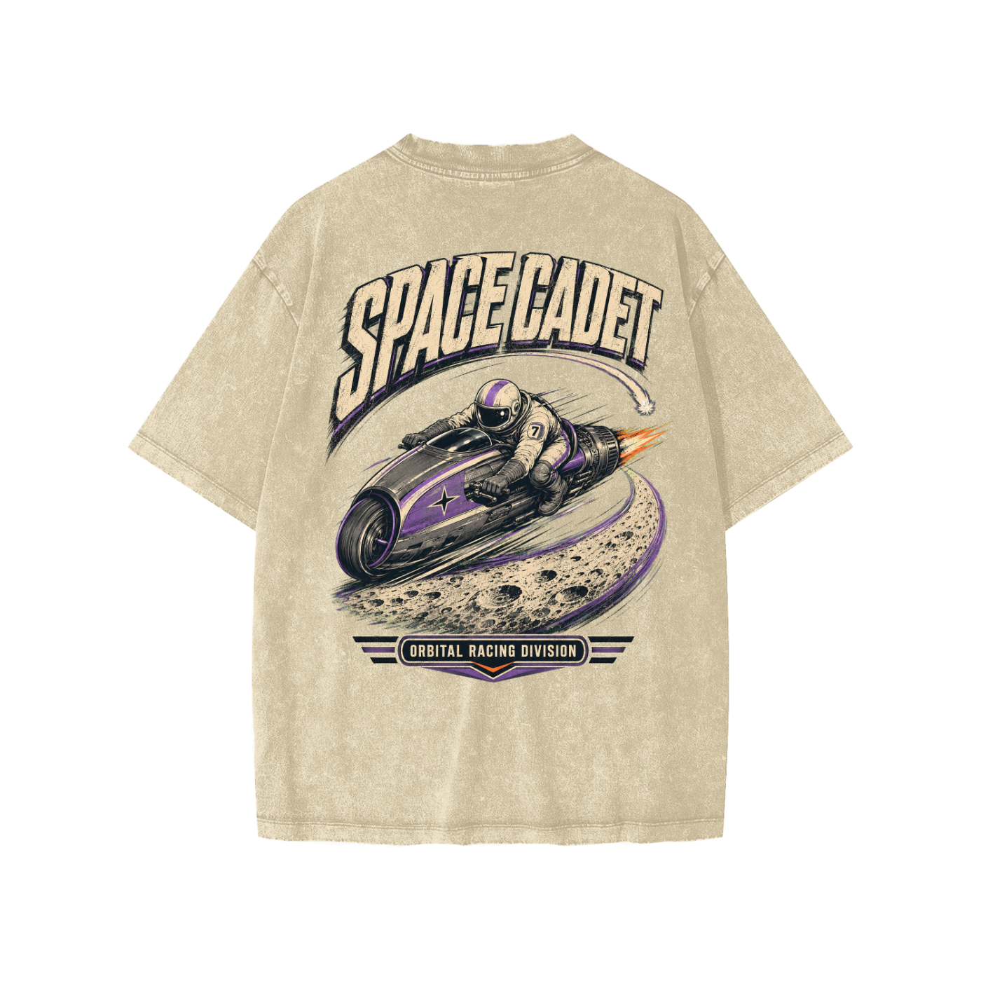 Space Cadet Orbital Racing Division Snow Washed Kids' T-Shirt
