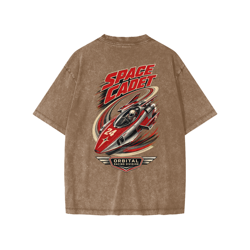 Space Cadet Orbital Racing Division V3 Snow Washed Kids' T-Shirt