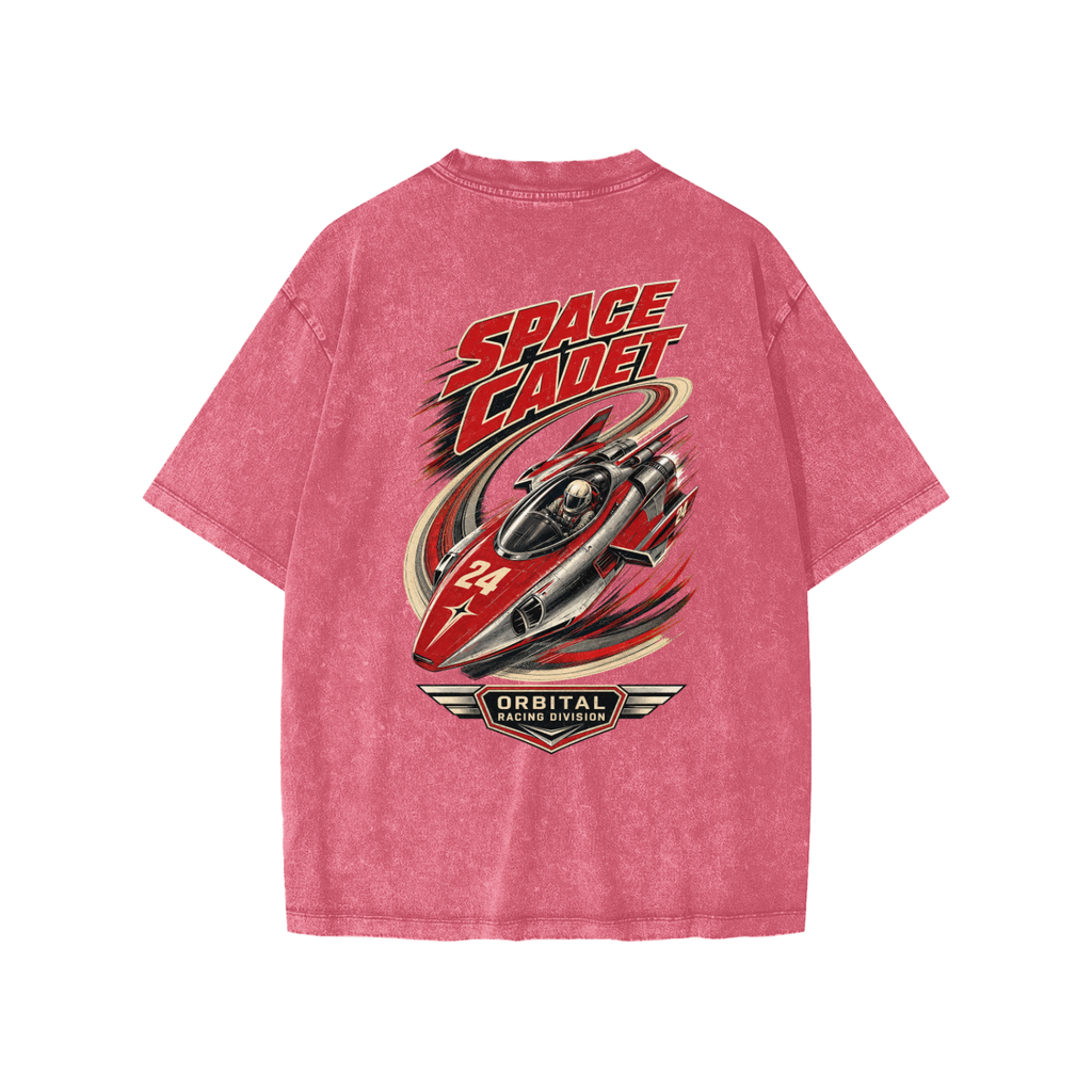 Space Cadet Orbital Racing Division V3 Snow Washed Kids' T-Shirt