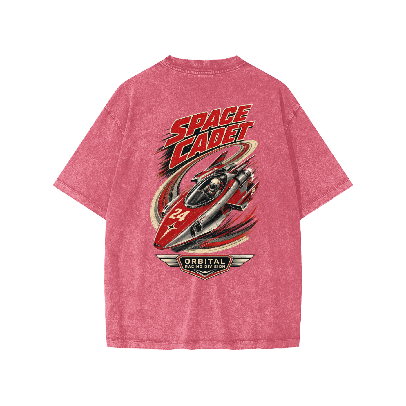 Space Cadet Orbital Racing Division V3 Snow Washed Kids' T-Shirt