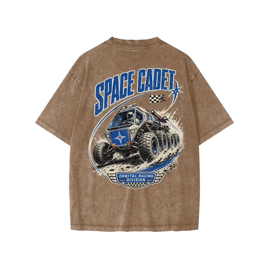 Space Cadet Orbital Racing Division V2 Snow Washed Kids' T-Shirt
