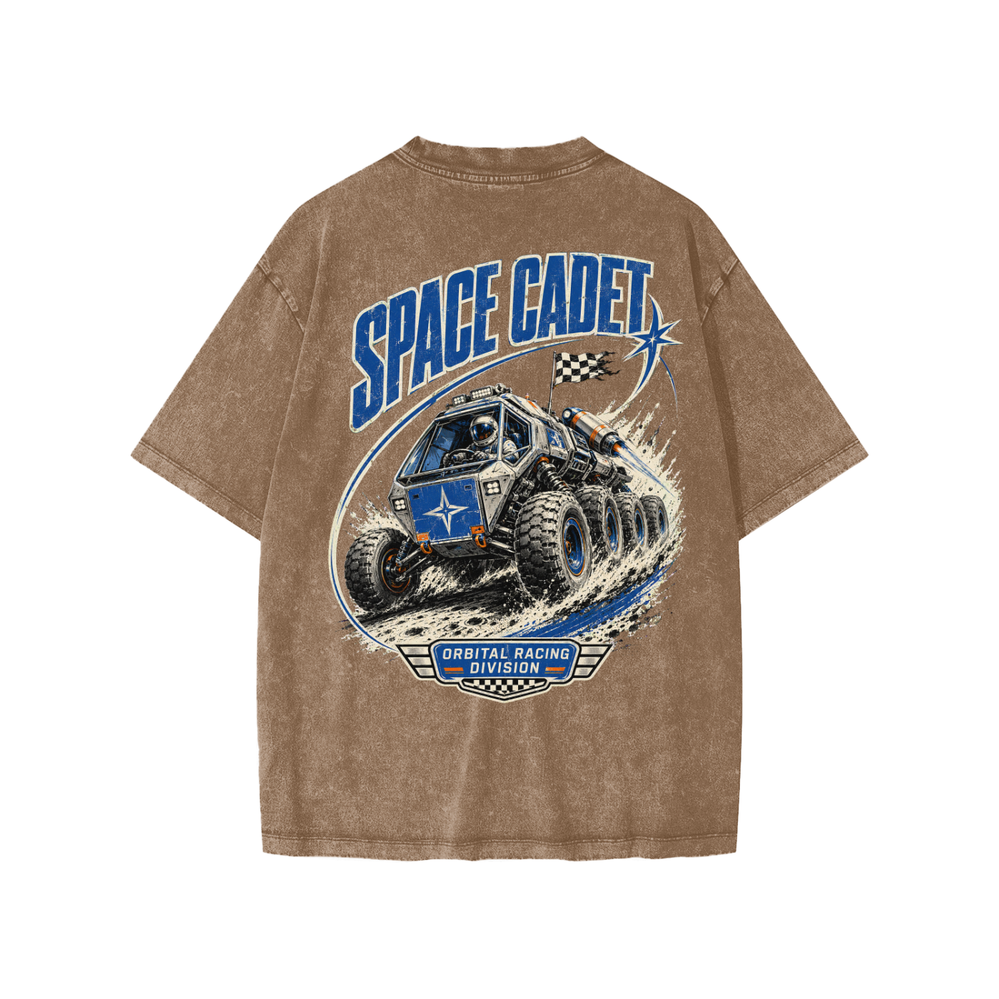 Space Cadet Orbital Racing Division V2 Snow Washed Kids' T-Shirt