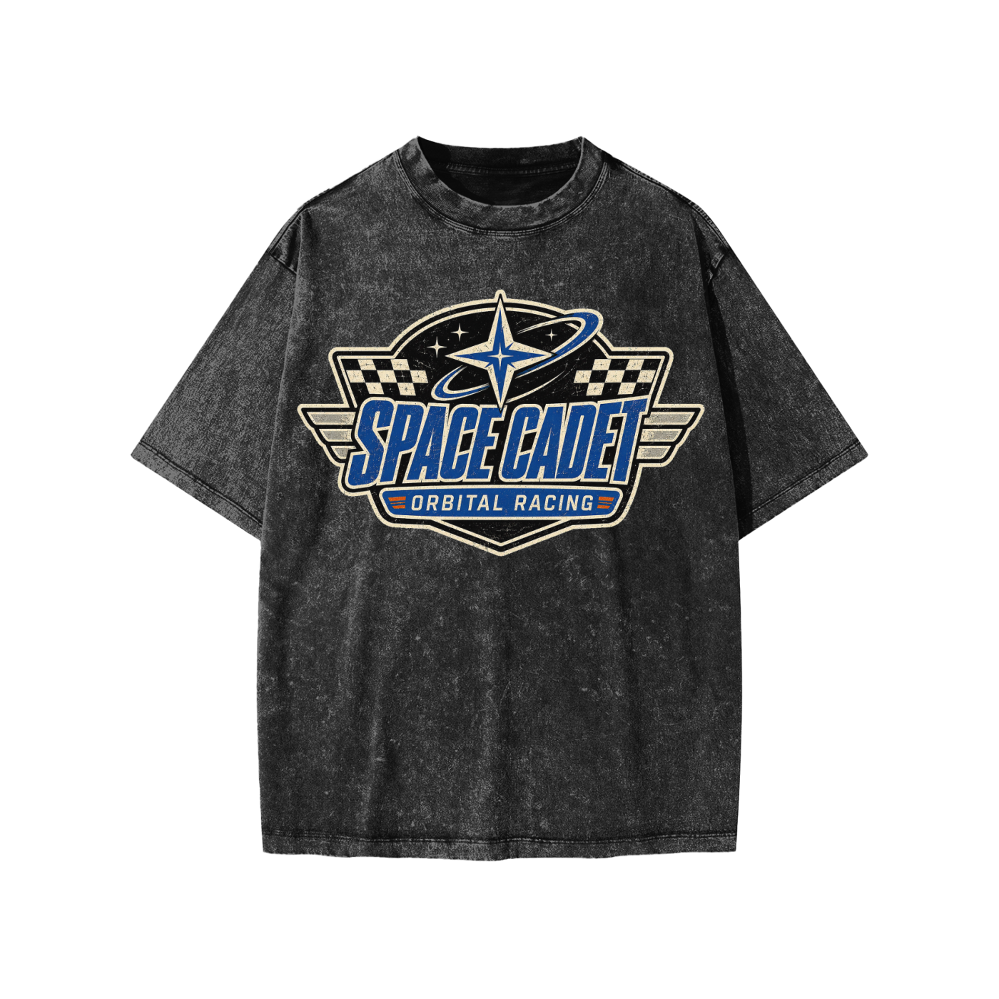 Space Cadet Orbital Racing Division V2 Snow Washed Kids' T-Shirt