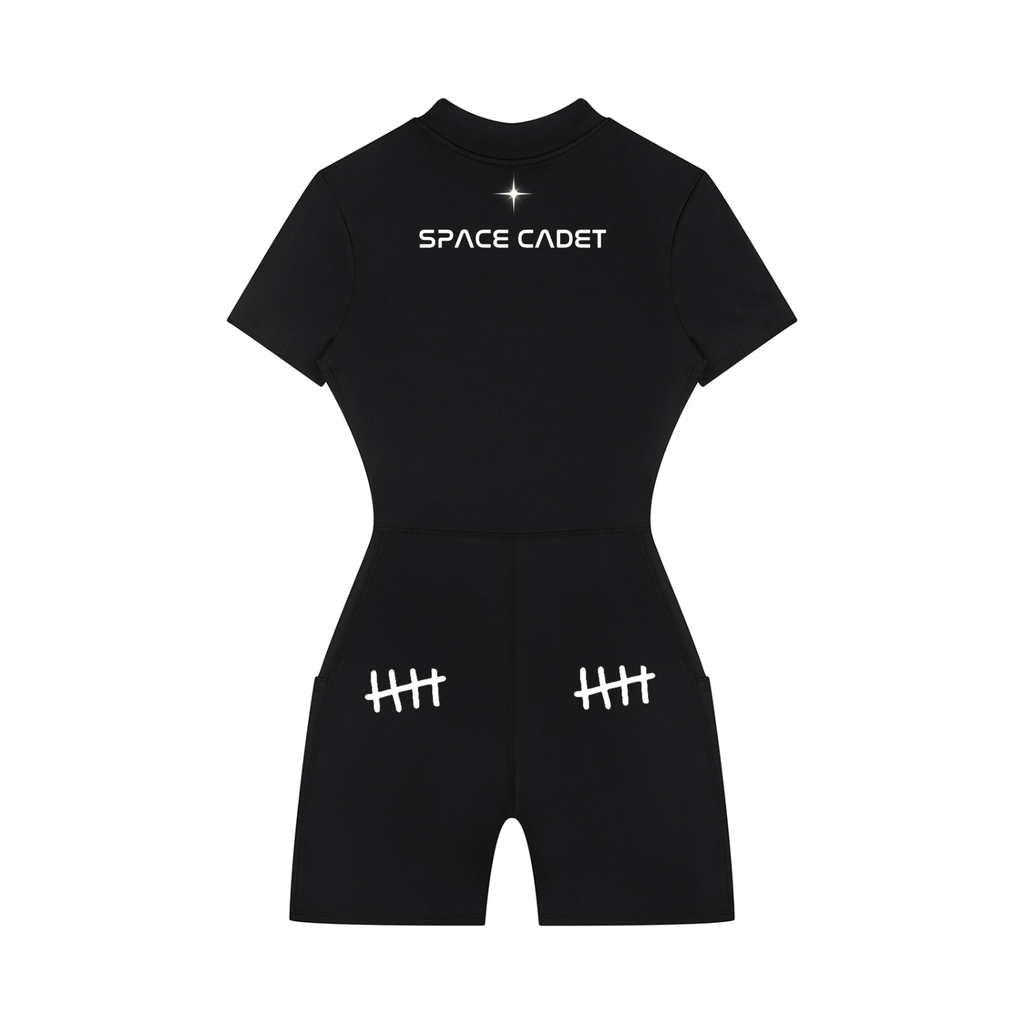 Space Cadet Quarter-Zip Short Sleeve Romper