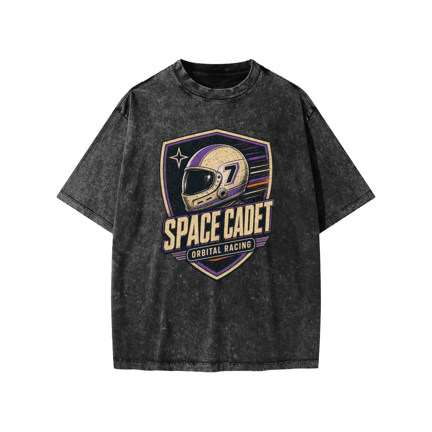 Space Cadet Orbital Racing Division Snow Washed Kids' T-Shirt