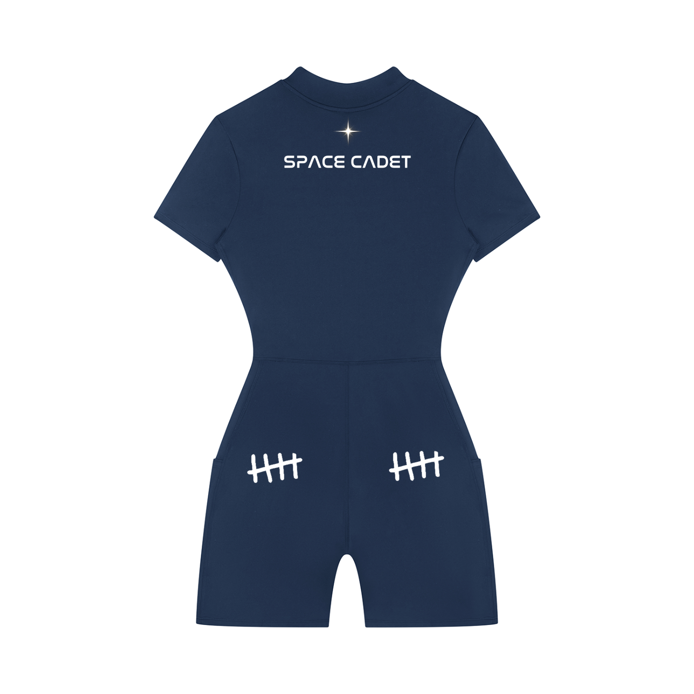 Space Cadet Quarter-Zip Short Sleeve Romper