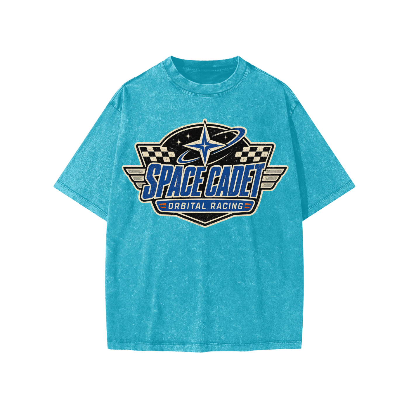 Space Cadet Orbital Racing Division V2 Snow Washed Kids' T-Shirt