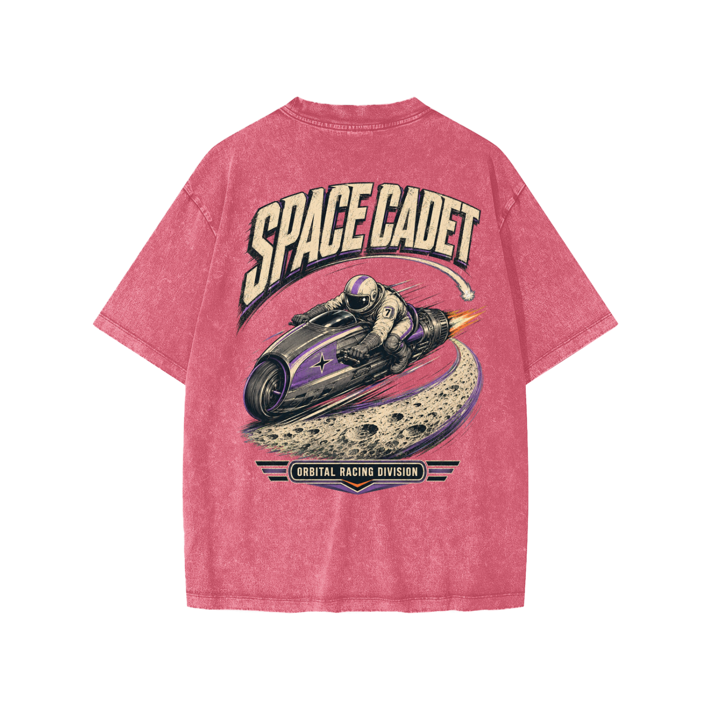 Space Cadet Orbital Racing Division Snow Washed Kids' T-Shirt