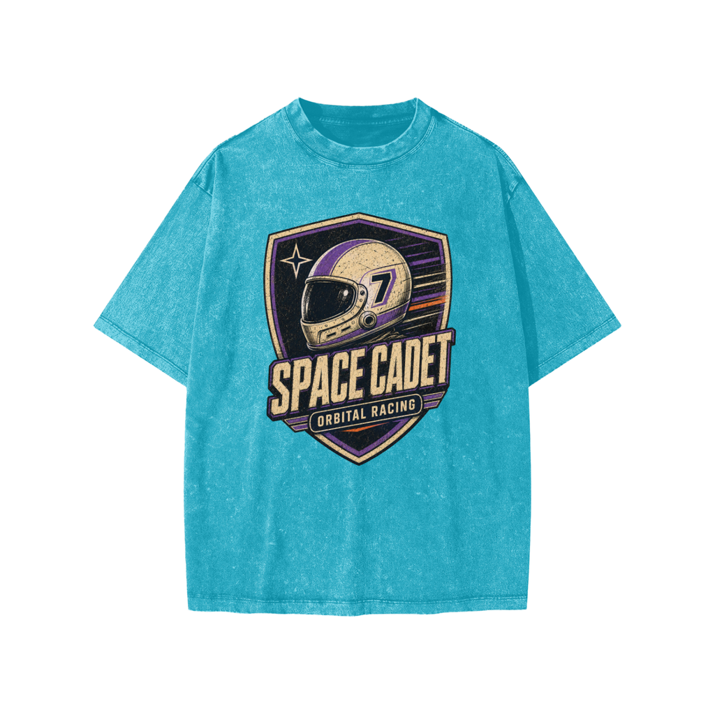 Space Cadet Orbital Racing Division Snow Washed Kids' T-Shirt