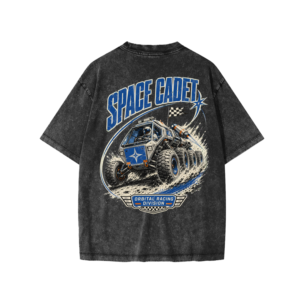 Space Cadet Orbital Racing Division V2 Snow Washed Kids' T-Shirt