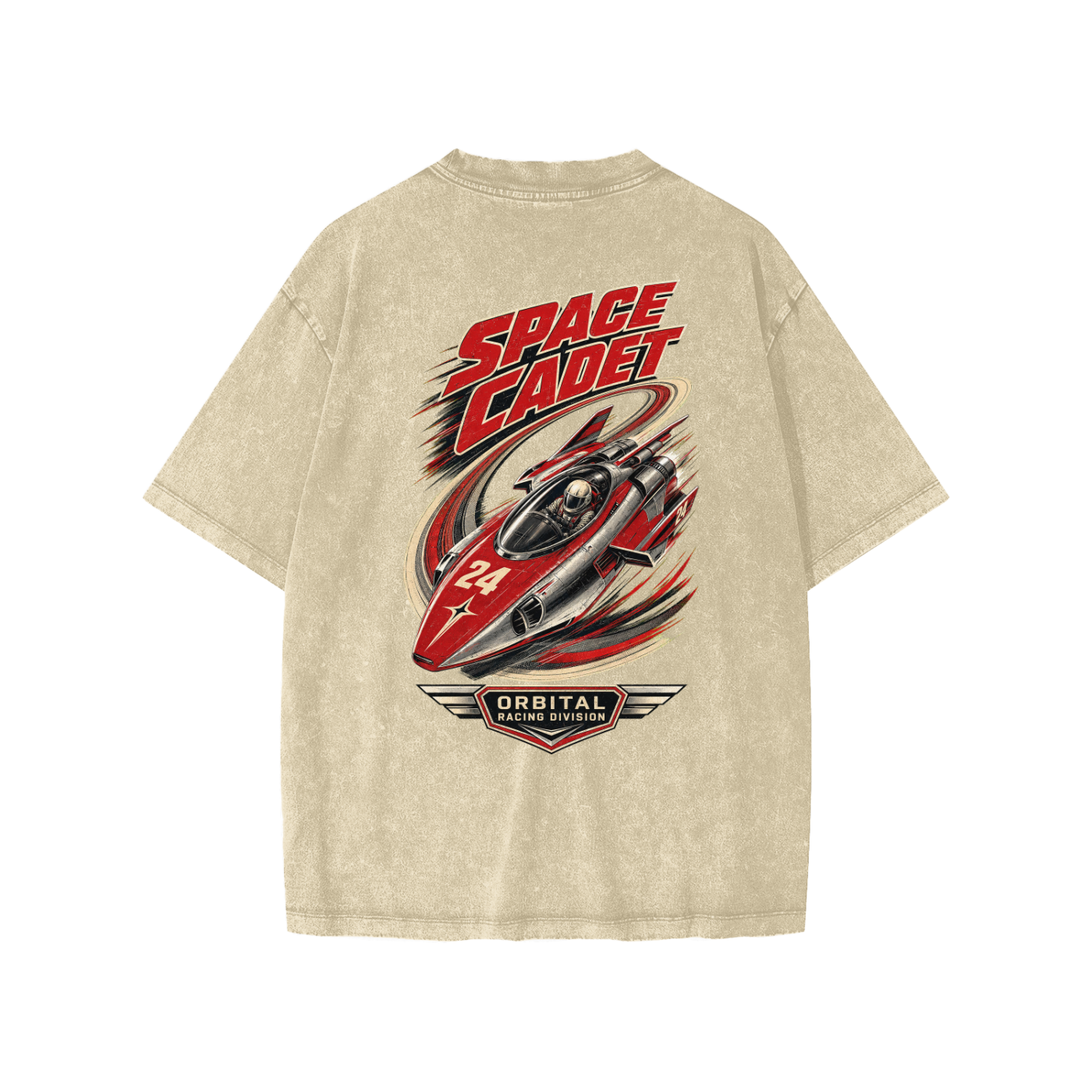 Space Cadet Orbital Racing Division V3 Snow Washed Kids' T-Shirt